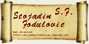 Stojadin Fodulović vizit kartica